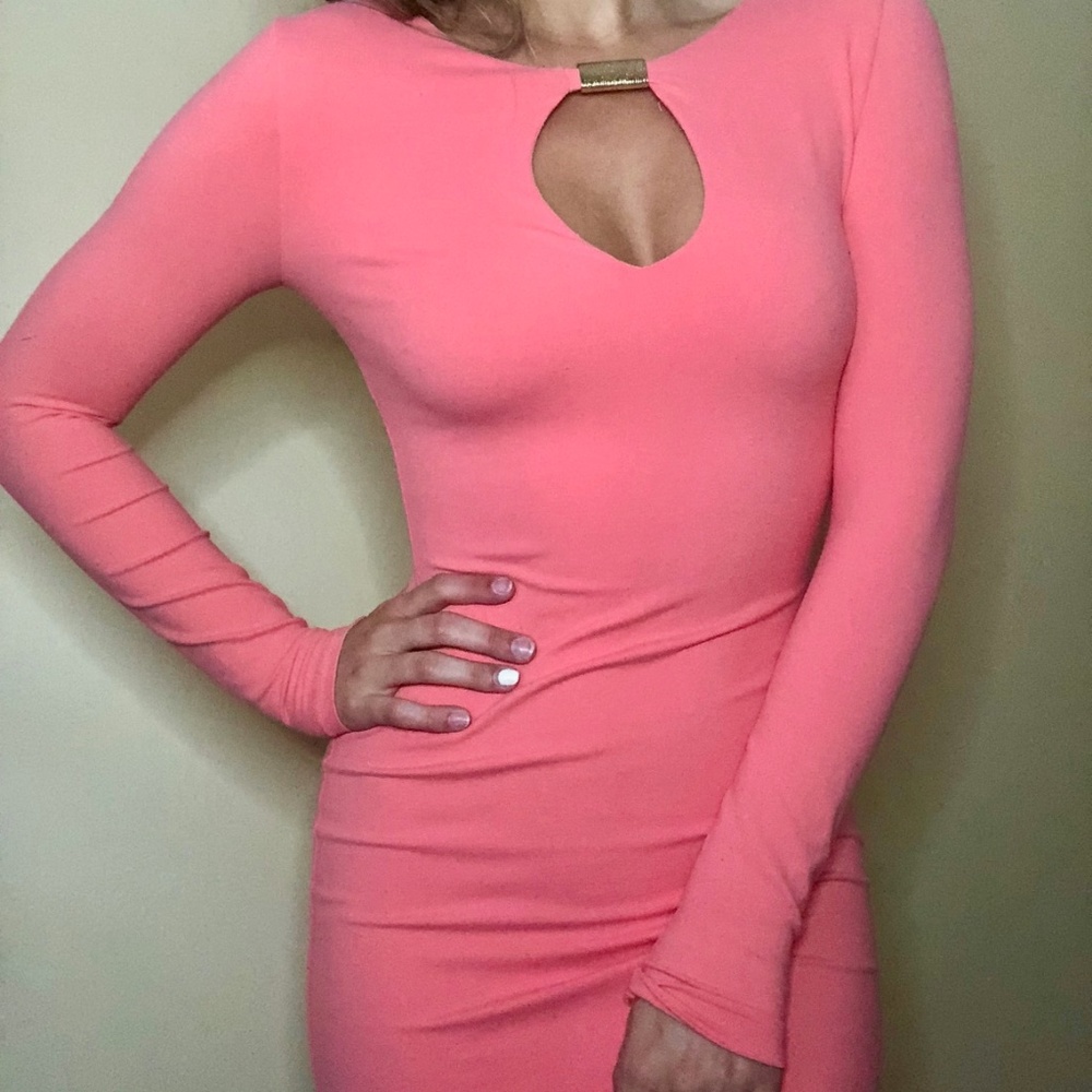 Bebe Coral Bodycon Dress